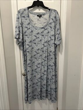 Premise Light Blue Paisley Swing Dress